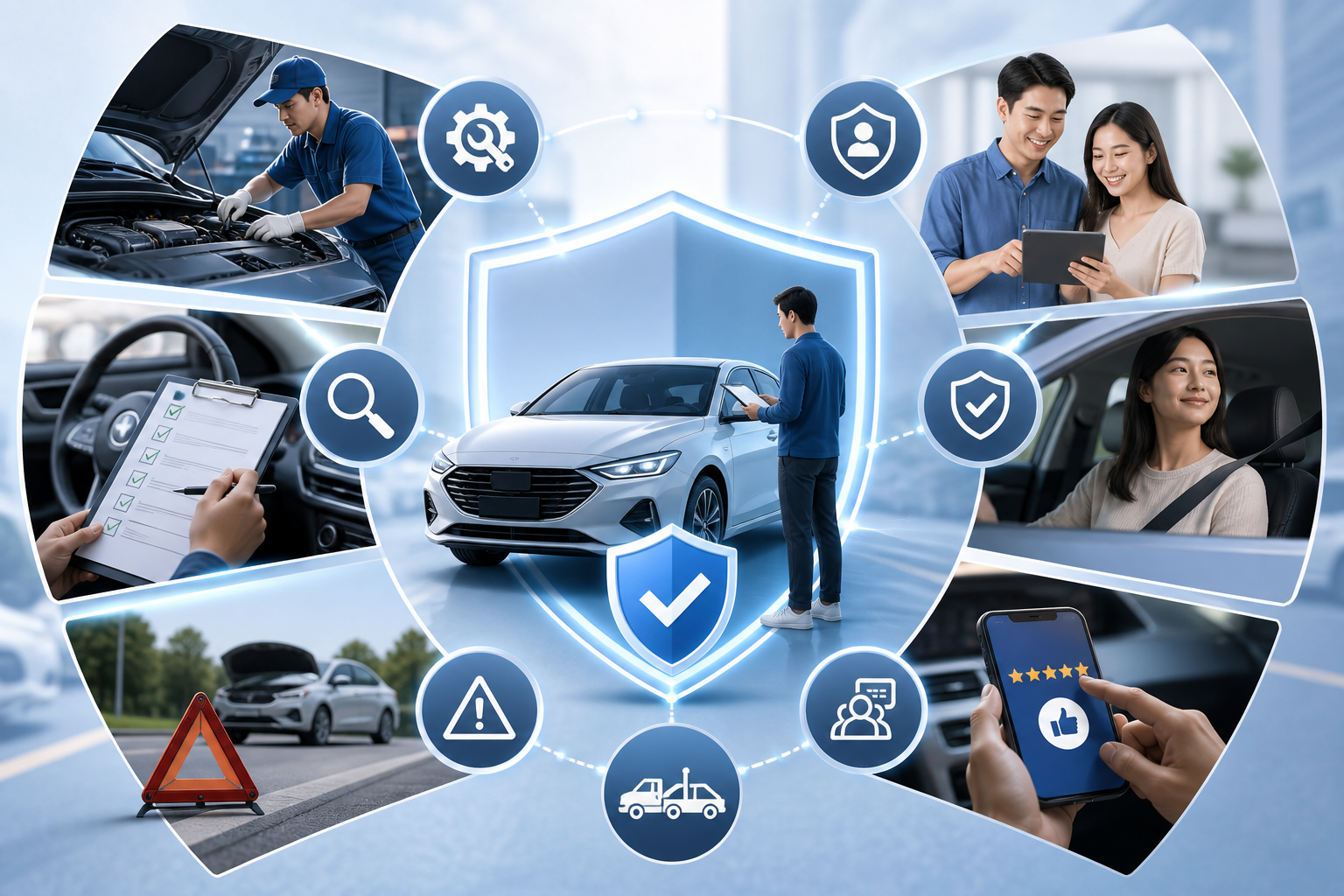 bảo trì xe thuê, kiểm tra xe thuê, xe gặp sự cố, hướng dẫn xử lý sự cố, quyền lợi người thuê, an toàn khi thuê xe, phản hồi với công ty thuê xe, quyền lợi hợp pháp.