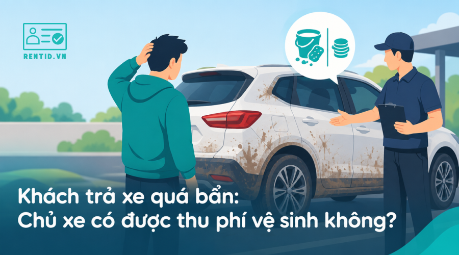 Khách trả xe quá bẩn: Chủ xe có được thu phí vệ sinh không?