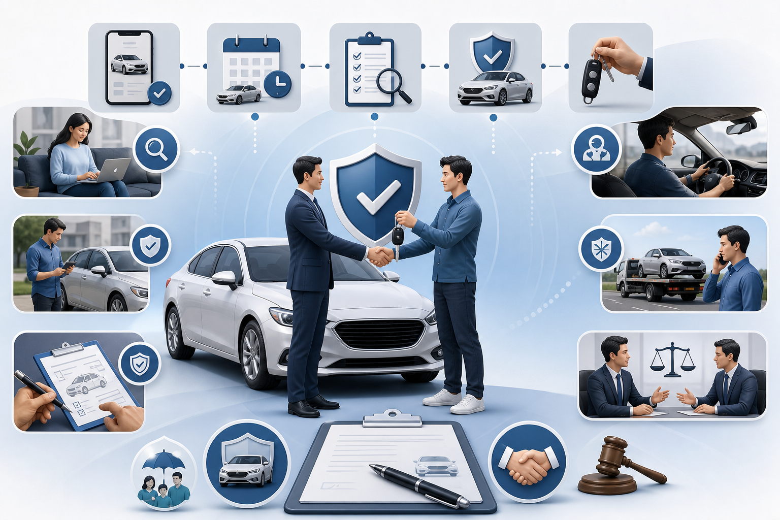 quy trình cho thuê xe, cho thuê xe tự lái, hạn chế tranh chấp, cẩm nang cho thuê xe, hợp đồng cho thuê xe, lưu ý khi thuê xe, dịch vụ cho thuê xe, bảo hiểm xe tự lái, kinh nghiệm thuê xe, quyền lợi khách hàng, trách nhiệm bên cho thuê, giải quyết tranh chấp.