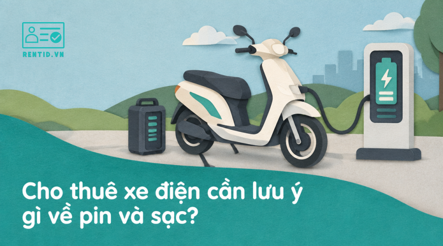 Cho thuê xe điện cần lưu ý gì về pin và sạc?