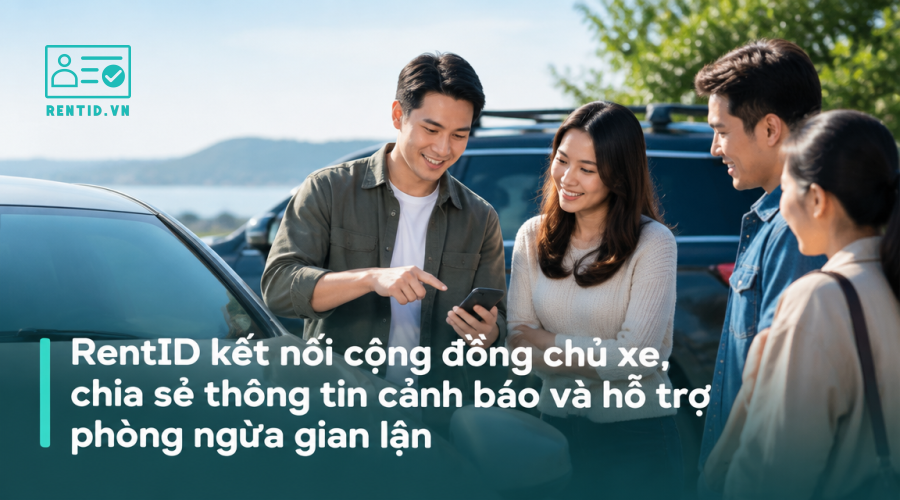 RentID kết nối cộng đồng chủ xe, chia sẻ thông tin cảnh báo và hỗ trợ phòng ngừa gian lận