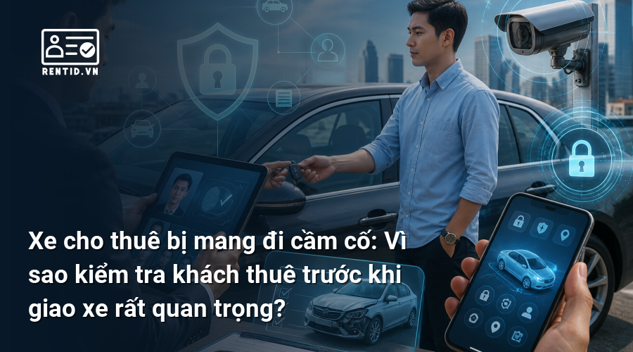 Xe cho thuê bị mang đi cầm cố: Vì sao kiểm tra khách thuê trước khi giao xe rất quan trọng?
