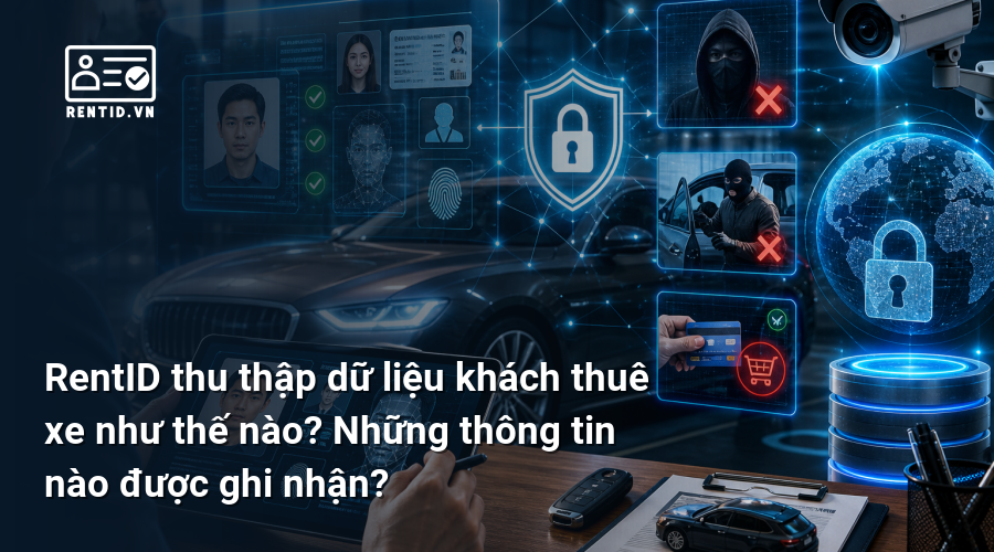 RentID thu thập dữ liệu khách thuê xe như thế nào? Những thông tin nào được ghi nhận?