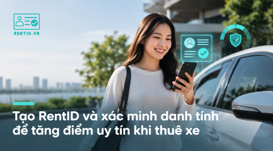 Tạo RentID và xác minh danh tính để tăng điểm uy tín khi thuê xe