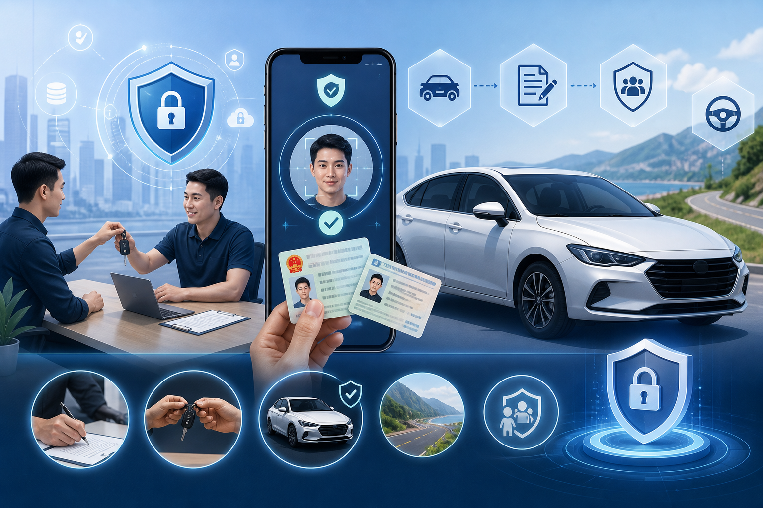 xác minh CCCD, bằng lái xe, thuê xe tự lái, quy trình xác minh, giấy tờ thuê xe, an toàn giao thông, thủ tục cho thuê xe, bảo mật thông tin, xe tự lái, dịch vụ cho thuê xe, luật giao thông, kinh nghiệm thuê xe.