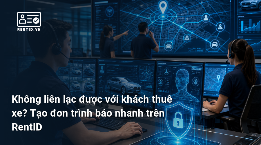 Không liên lạc được với khách thuê xe? Tạo đơn trình báo nhanh trên RentID