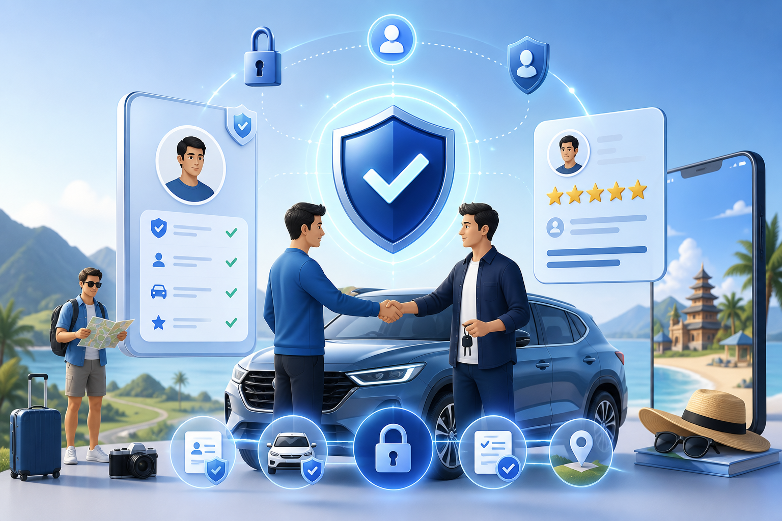 Tạo hồ sơ uy tín, RentID, khách thuê xe, chủ xe tin tưởng, cẩm nang du lịch, thuê xe an toàn, xây dựng uy tín, dịch vụ thuê xe, hồ sơ cá nhân, đánh giá khách thuê, kinh nghiệm thuê xe, bảo mật thông tin.