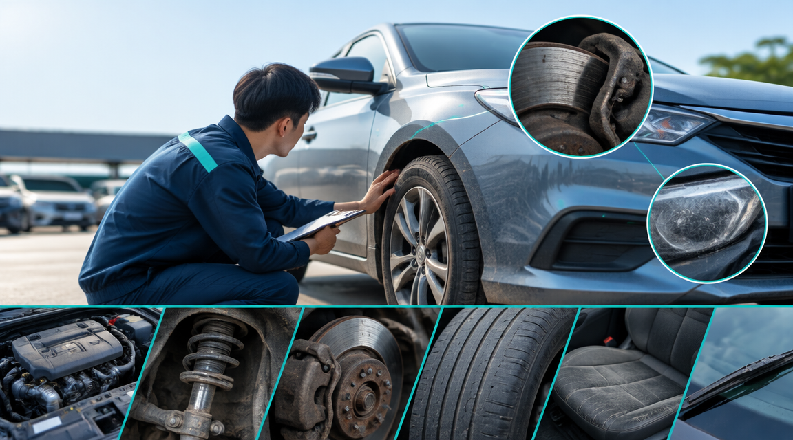 Những bộ phận ô tô nhanh xuống cấp khi sử dụng để cho thuê
