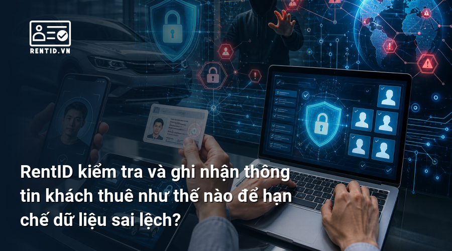 RentID kiểm tra và ghi nhận thông tin khách thuê như thế nào để hạn chế dữ liệu sai lệch?