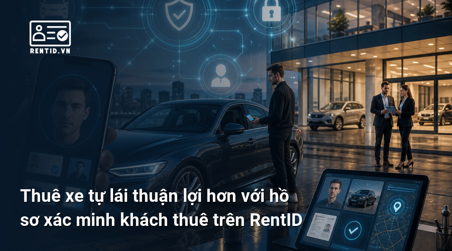 Thuê xe tự lái thuận lợi hơn với hồ sơ xác minh khách thuê trên RentID
