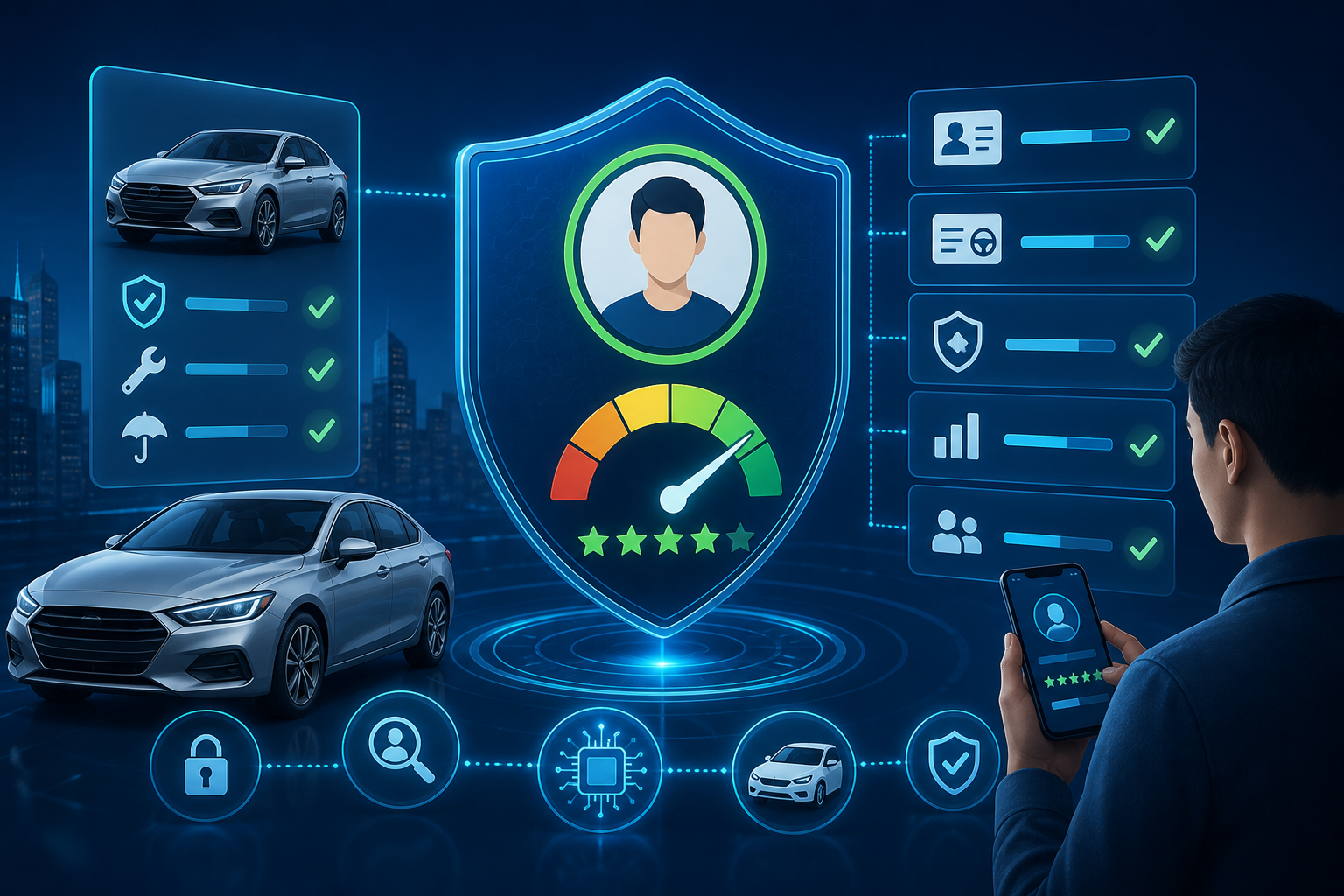 RentID Score, đánh giá uy tín khách thuê, khách thuê xe, công nghệ RentID, mức độ uy tín, tiêu chí đánh giá, dịch vụ cho thuê xe, an toàn thuê xe, công nghệ đánh giá, xếp hạng khách thuê, thông tin khách hàng, xe và công nghệ.