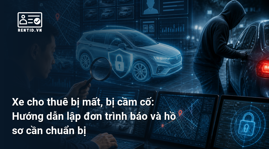 Xe cho thuê bị mất, bị cầm cố: Hướng dẫn lập đơn trình báo và hồ sơ cần chuẩn bị