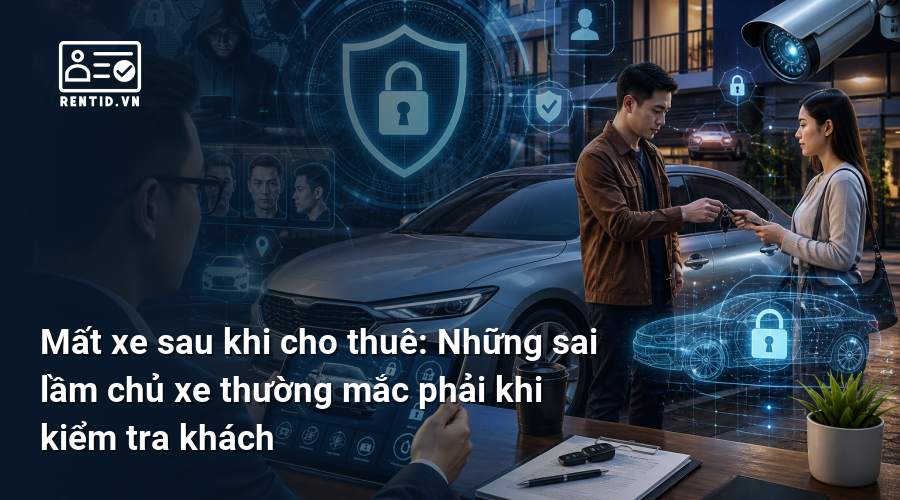 Mất xe sau khi cho thuê: Những sai lầm chủ xe thường mắc phải khi kiểm tra khách