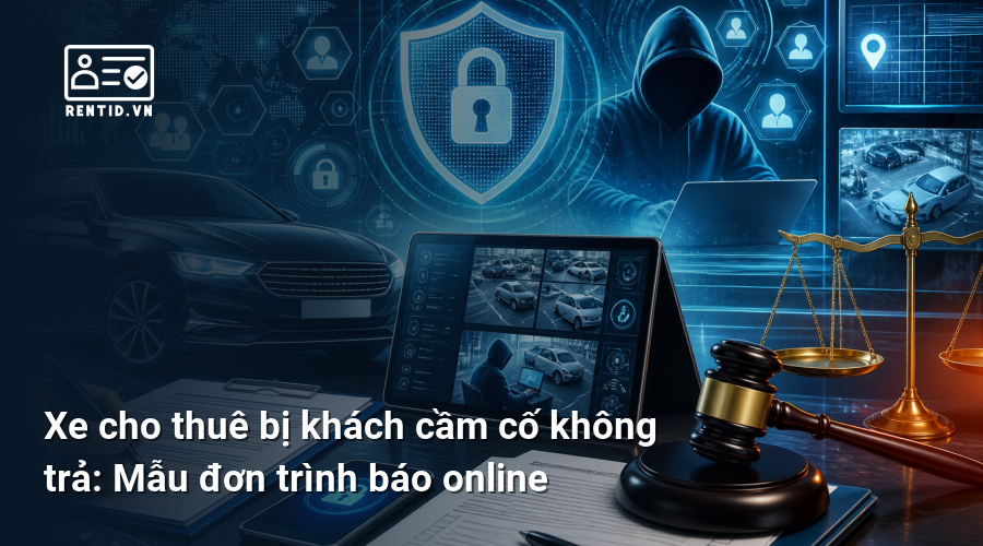 Xe cho thuê bị khách cầm cố không trả: Mẫu đơn trình báo online