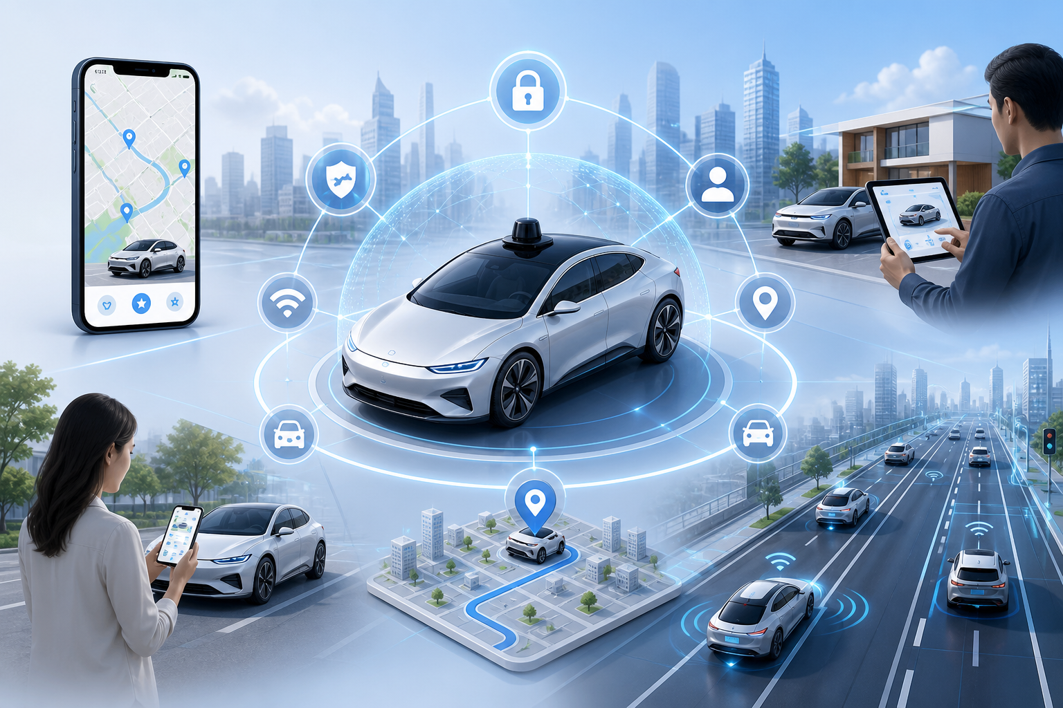 8car, xe tự lái, mô hình kết nối xe, chủ xe đăng xe, khách thuê xe, tìm kiếm xe, công nghệ ô tô, chia sẻ xe, ứng dụng kết nối, thuê xe trực tuyến, giao thông thông minh, dịch vụ xe tự lái.