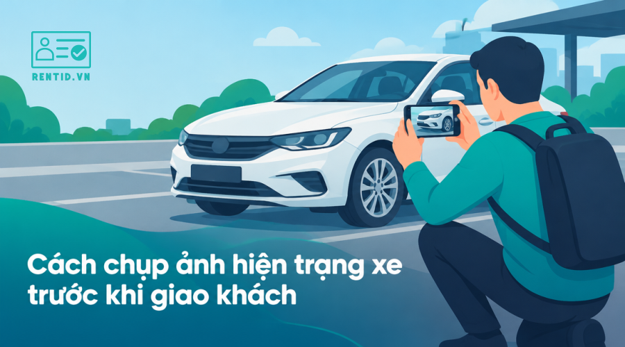 Cách chụp ảnh hiện trạng xe trước khi giao khách