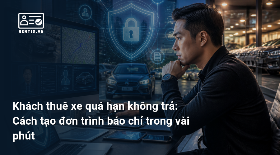 Khách thuê xe quá hạn không trả: Cách tạo đơn trình báo chỉ trong vài phút