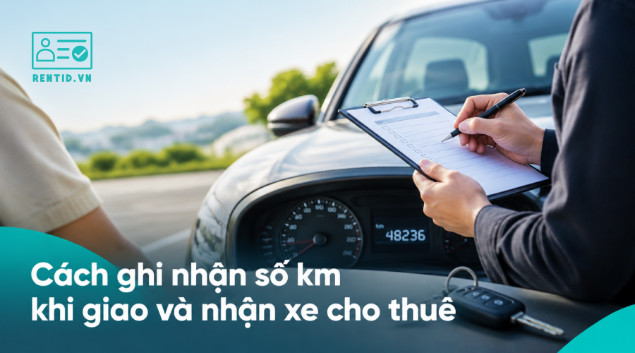 Cách ghi nhận số km khi giao và nhận xe cho thuê