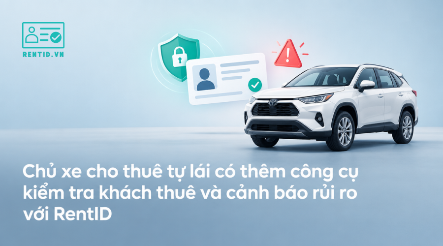 Chủ xe cho thuê tự lái có thêm công cụ kiểm tra khách thuê và cảnh báo rủi ro với RentID