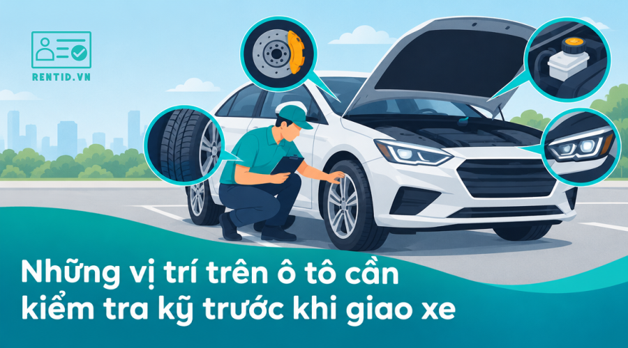 Những vị trí trên ô tô cần kiểm tra kỹ trước khi giao xe