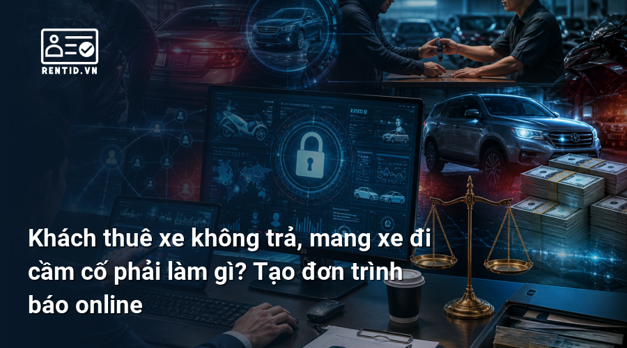 Khách thuê xe không trả, mang xe đi cầm cố phải làm gì? Tạo đơn trình báo online