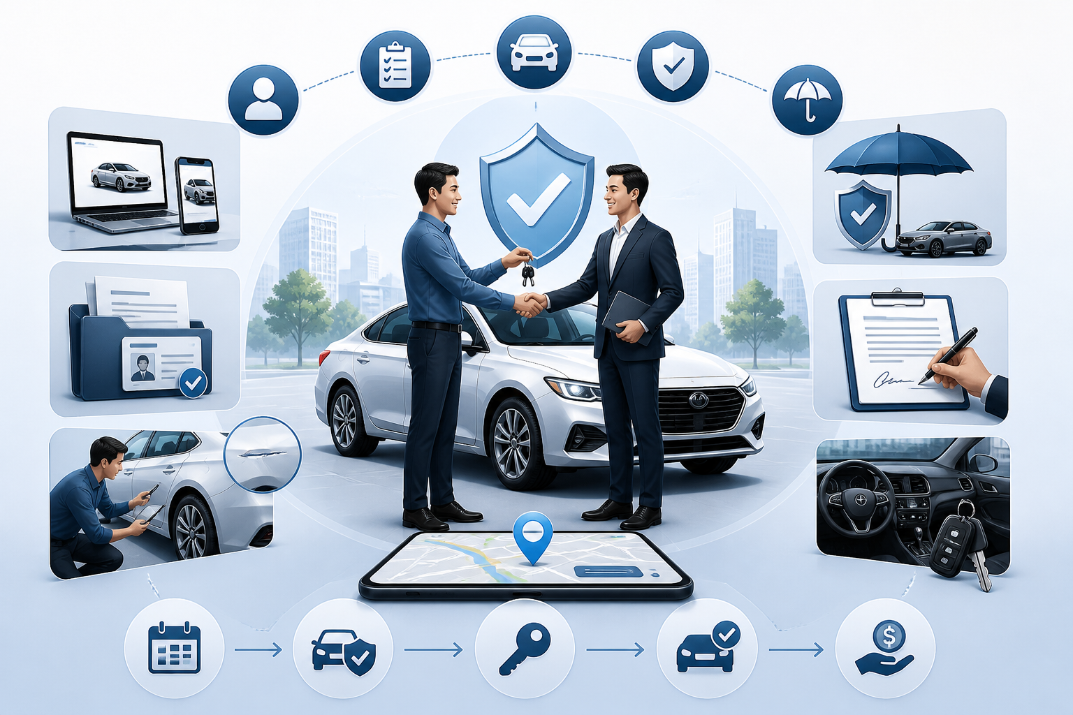 cho thuê xe tự lái, thủ tục cho thuê xe, checklist cho thuê xe, an toàn khi cho thuê xe, giao xe tự lái, chủ xe cần biết, hướng dẫn cho thuê xe, bảo hiểm xe cho thuê, giấy tờ cần thiết, lưu ý khi cho thuê xe, quy trình cho thuê xe, dịch vụ cho thuê xe tự lái.